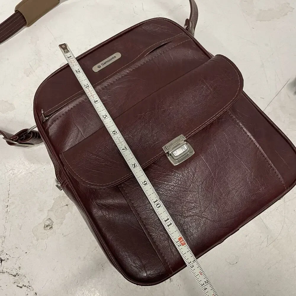Samsonite Sonora Vintage Under Seat Carry On Travel Shoulder Bag Burgundy Red